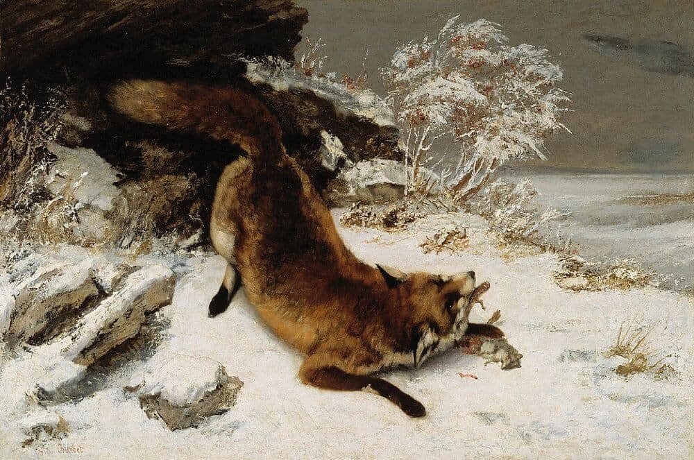 Fox in the Snow, 1860 by Gustave Courbet