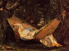 The Hammock by Gustav Courbet
