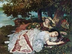 The Young Ladies on the Banks of the Seine by Gustav Courbet