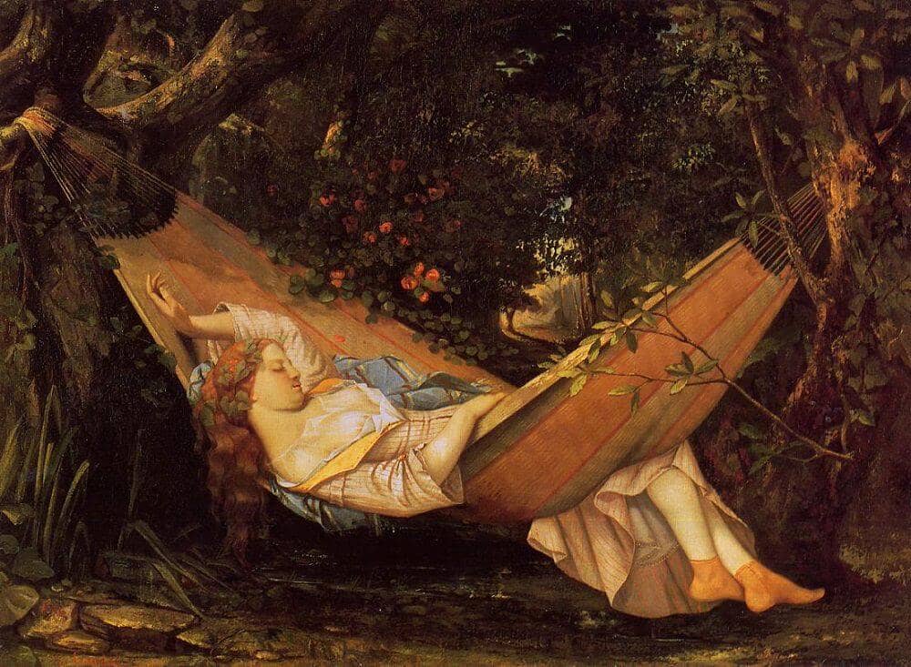 The Hammock, 1844 by Gustave Courbet