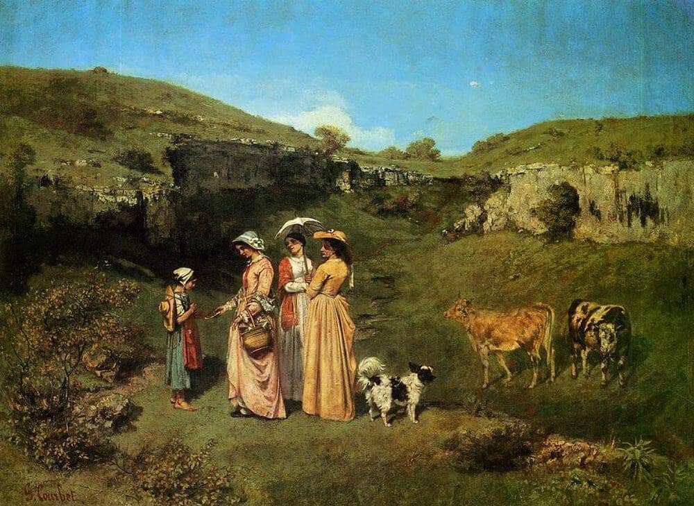Young Women from the Village, 1852 by Gustave Courbet